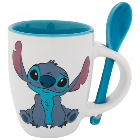 Lilo & Stitch Character Name Ceramic Espresso Mug with Spoon